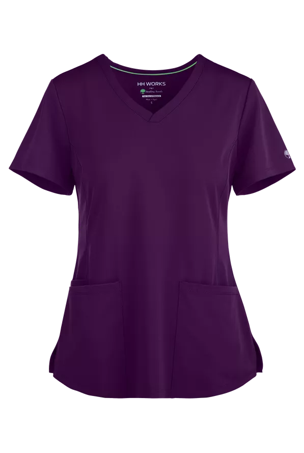 Top Healing Hands cuello V Uniformes médico