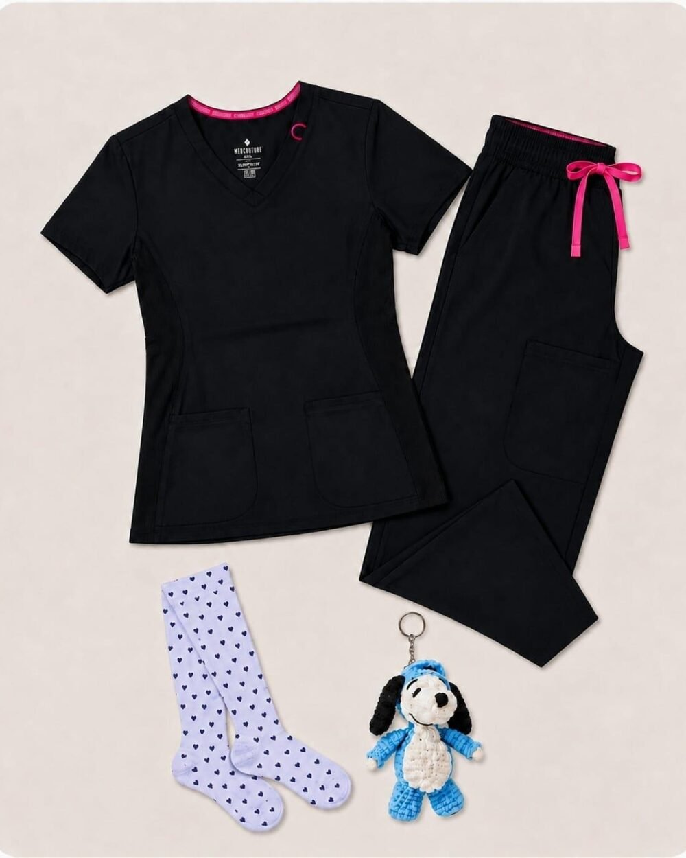 Pack Med Couture Amp Black — Camisa + Pantalón + Medias + Llavero