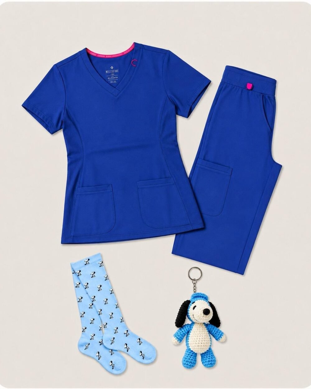 Pack Med Couture Amp Ceil — Camisa + Pantalón + Medias + Llavero