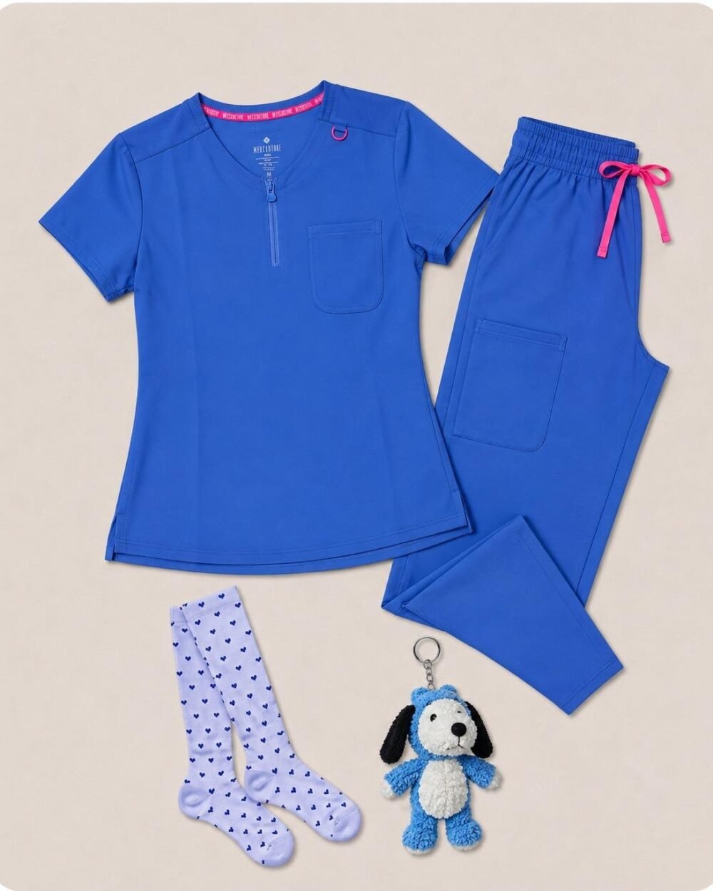 Pack Med Couture Amp Zip Top Ceil — Camisa + Pantalón + Medias + Llavero