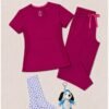 Pack Med Couture Amp Hot pink — Camisa + Pantalón + Medias + Llavero