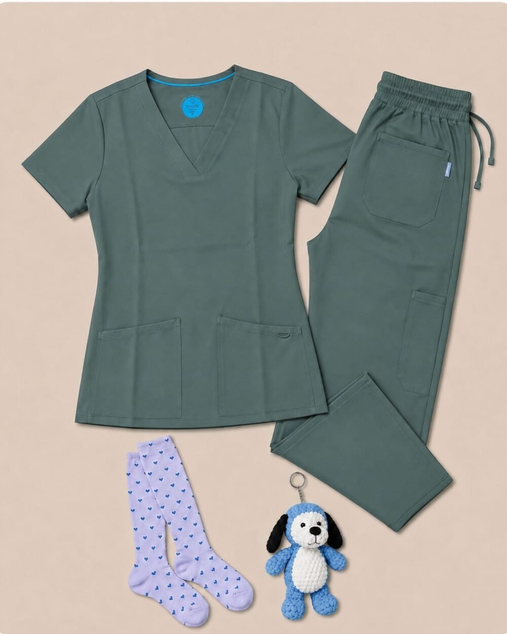 Pack Zavaté Studio Olivo — Camisa + Pantalón + Medias + Llavero