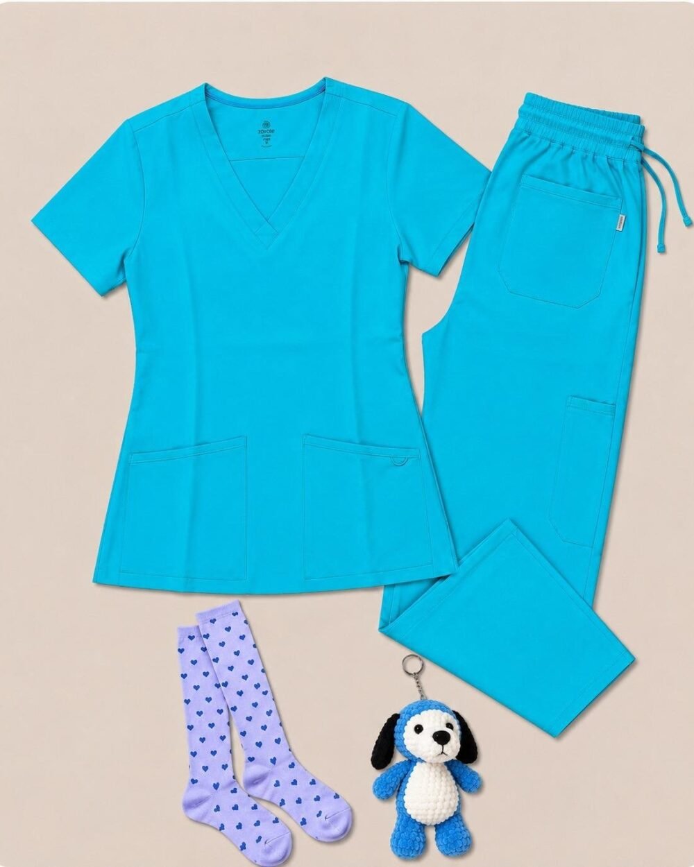 Pack Zavaté Studio Turquesa — Camisa + Pantalón + Medias + Llavero